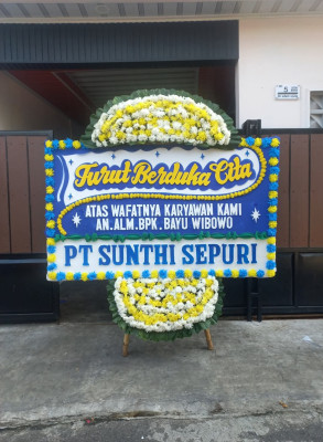 Papan Bunga Duka di Marga Mulya