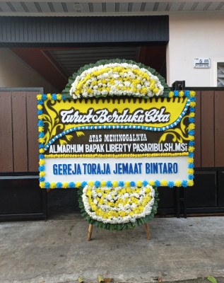 Papan Bunga Duka di Marga Mulya